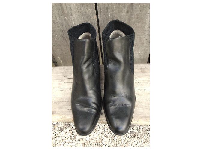 Bally Botines de cuero negro - vista 3