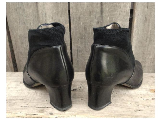 Bally Botines de cuero negro - vista 4