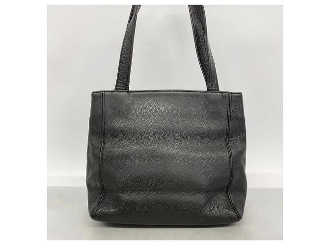 Borsa Tote Chanel in pelle di vitello martellata nera Nero - vista 10