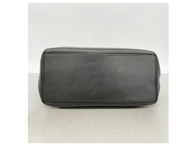 Borsa Tote Chanel in pelle di vitello martellata nera Nero - vista 3