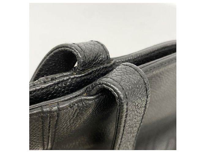 Borsa Tote Chanel in pelle di vitello martellata nera Nero - vista 8