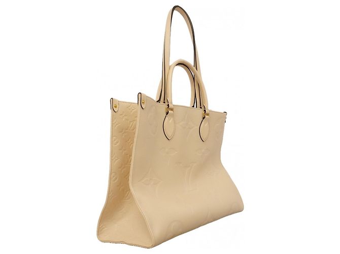 Borsa Tote Louis Vuitton Monogram Empreinte OnTheGo GM Crudo - vista 2