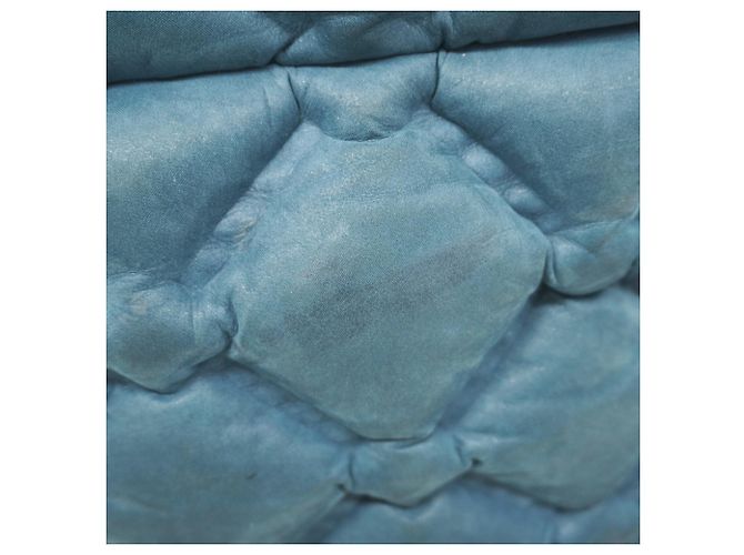 Zaino Chanel in pelle blu - vista 6