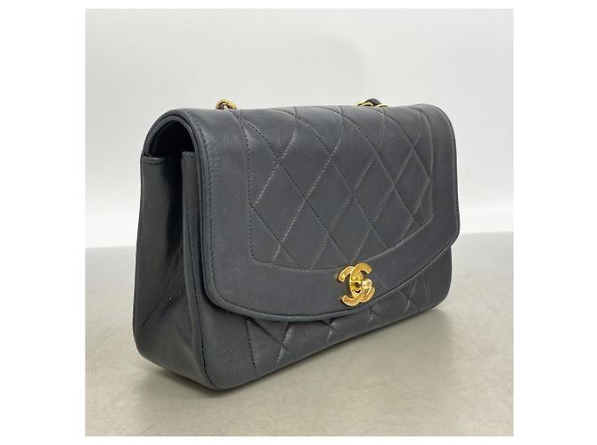 Chanel Diana Chain Schultertasche Schwarz - Ansicht 2