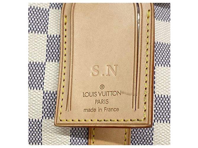 Louis Vuitton Damier Azur Keepall 50 Boston Bag Bianco - vista 10