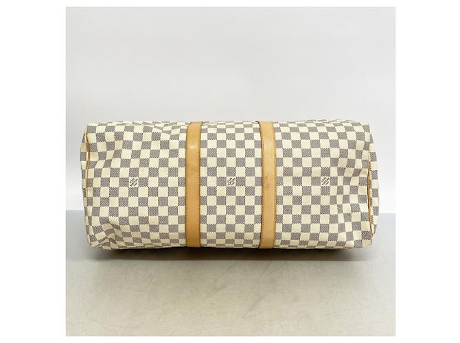 Louis Vuitton Damier Azur Keepall 50 Boston Bag Bianco - vista 3