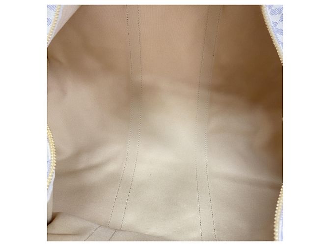 Louis Vuitton Damier Azur Keepall 50 Boston Bag Bianco - vista 4