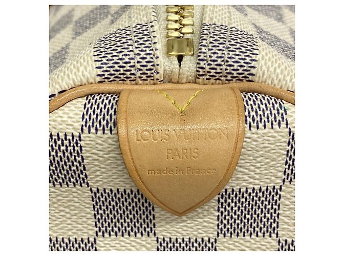 Louis Vuitton Damier Azur Keepall 50 Boston Bag Bianco - vista 5