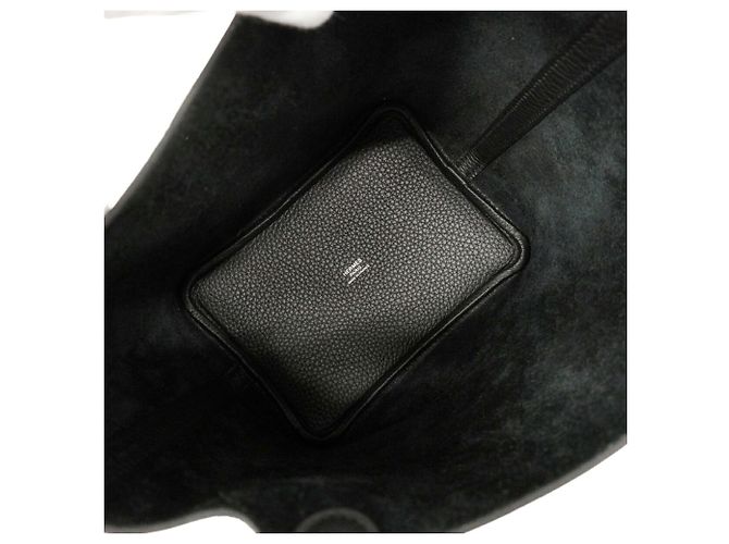 Hermès Borsa Hermes Picotin Lock PM in pelle Taurillon Clemence nera Nero - vista 4
