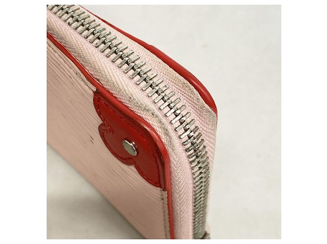 Cartera larga Clemence en piel Epi Louis Vuitton Rosa - vista 6