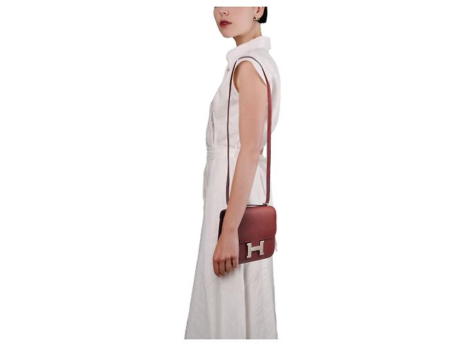 Hermès Borsa HERMES Constance in Pelle Rossa - 103769 Rosso - vista 13