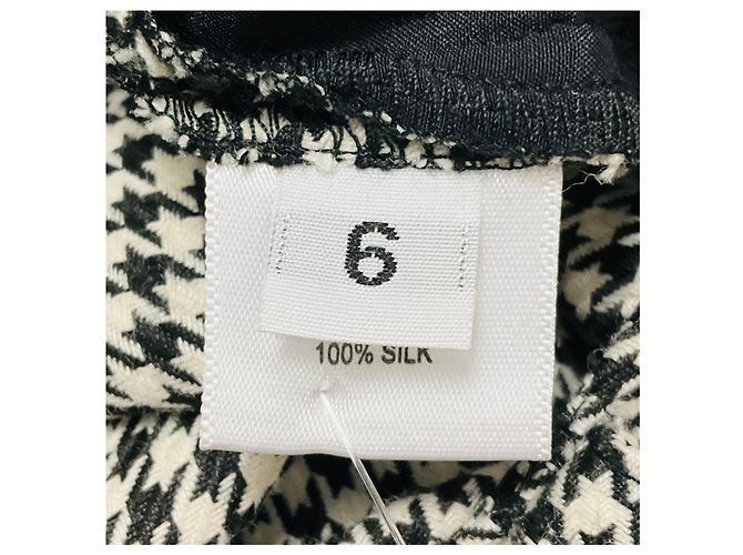 Calças de padrão pied-de-poule preto / branco com cinto Prabal Gurung Multicor - vista 5