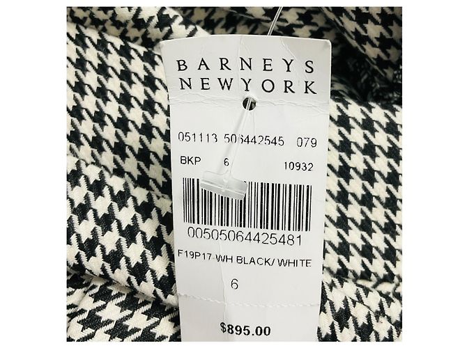 Calças de padrão pied-de-poule preto / branco com cinto Prabal Gurung Multicor - vista 6