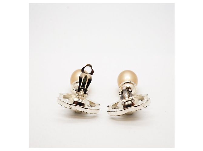 Chanel Clip-Ohrringe Silber - Ansicht 3