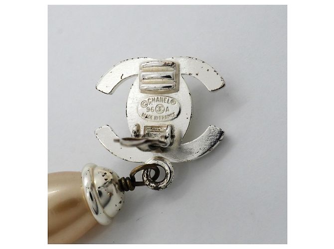 Chanel Clip-Ohrringe Silber - Ansicht 4