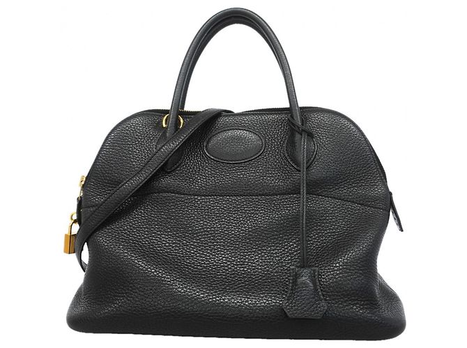 Hermès Borsa Hermes Bolide 31 in pelle Taurillon Clemence nera Nero - vista 9