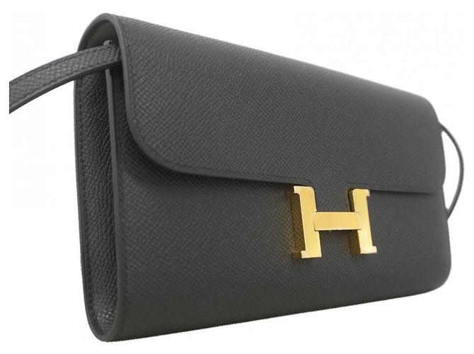 Hermès Portafoglio/Borsa a tracolla Hermes Constance Tougo Nero - vista 2