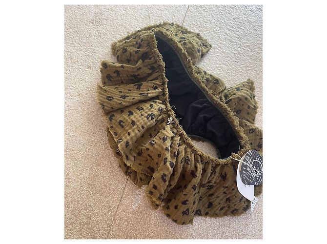 Autre Marque Bikini Como un pez en el agua de Algodón Gofrado Estampado Leopardo - Verde Militar Negro Caqui Estampado de leopardo - vista 12