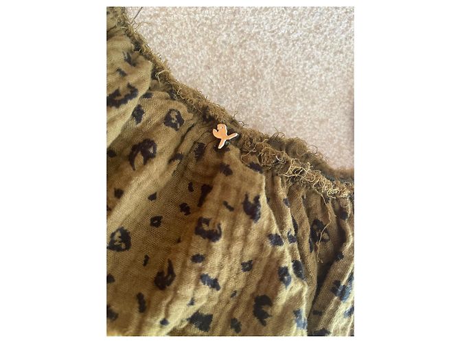 Autre Marque Bikini Como un pez en el agua de Algodón Gofrado Estampado Leopardo - Verde Militar Negro Caqui Estampado de leopardo - vista 6
