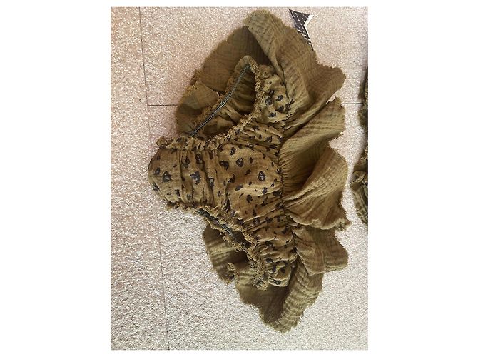 Autre Marque Bikini Como un pez en el agua de Algodón Gofrado Estampado Leopardo - Verde Militar Negro Caqui Estampado de leopardo - vista 8