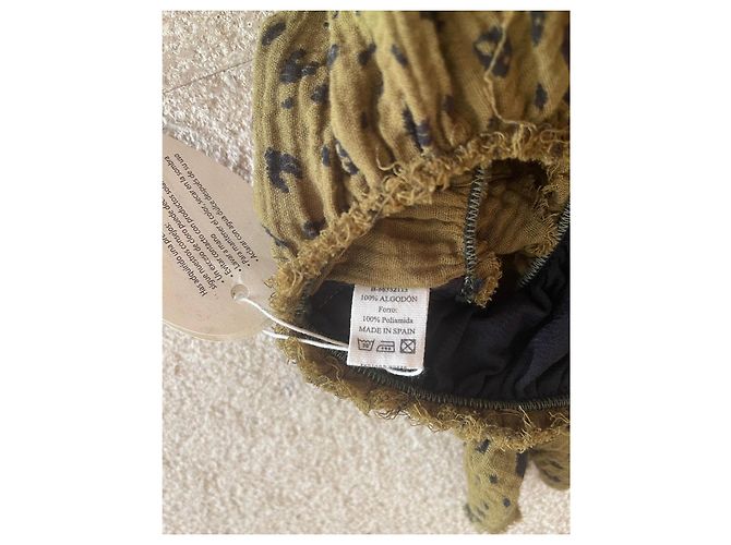 Autre Marque Bikini Como un pez en el agua de Algodón Gofrado Estampado Leopardo - Verde Militar Negro Caqui Estampado de leopardo - vista 9