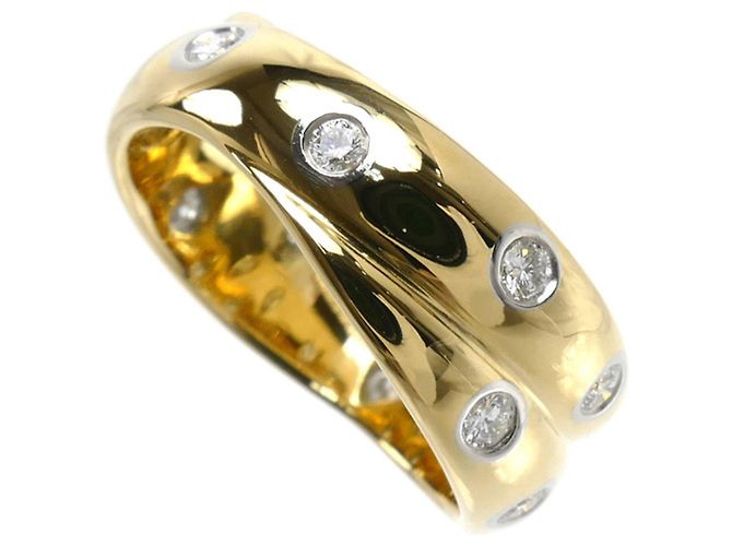 Anello Tiffany & Co. in oro giallo 18K e platino Dots Twist - vista 2