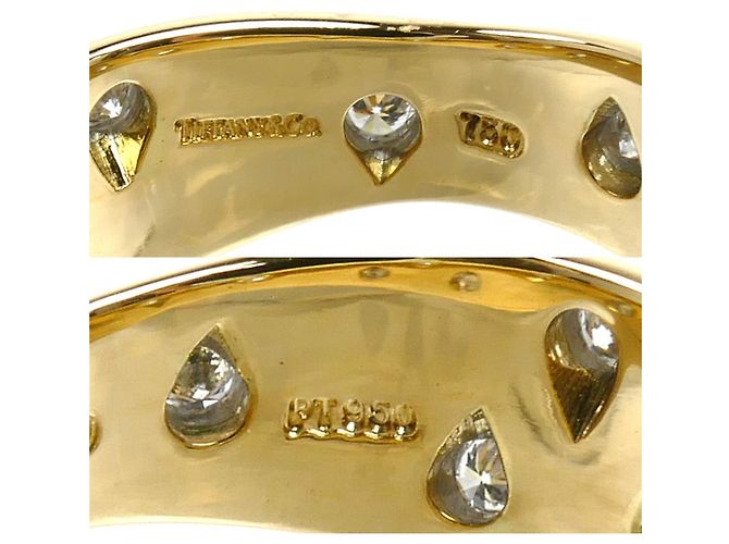 Anello Tiffany & Co. in oro giallo 18K e platino Dots Twist - vista 5