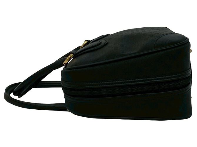 GUCCI Sac à main en toile Micro GG Logo et cuir Old Gucci Noir - vue 5