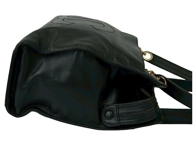 Timeless Chanel Vintage Coco Mark Lammfell Mini Tote Schultertasche Schwarz - Ansicht 6