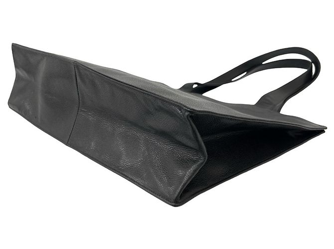 Sac cabas Chanel Vintage Coco Mark en peau caviar Noir - vue 8
