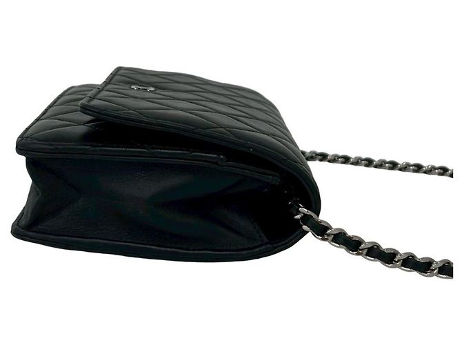 Timeless Borsa a tracolla Chanel Matelassé in agnello Nero - vista 6