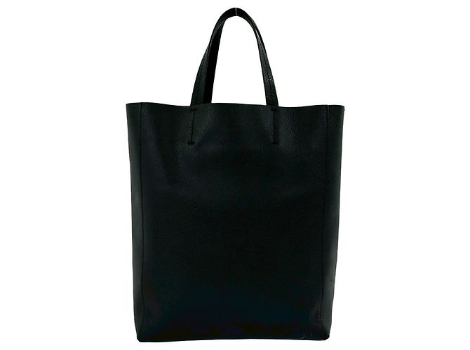 Céline Celine Cabas Vertical Small de cuero Shoulder Bag 2-Way Negro - vista 3