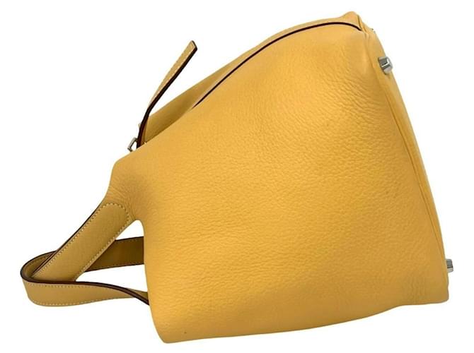 Borsa Tote Hermès Picotin PM Mini Giallo - vista 5