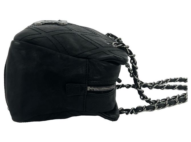 Borsa a tracolla tote Chanel Coco Mark in pelle di vitello Nero - vista 6