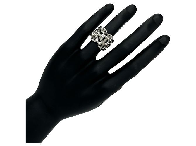 Ring Hermès Anello Hermes Chaine d'Ancre Enchainée GM Argento - vista 2