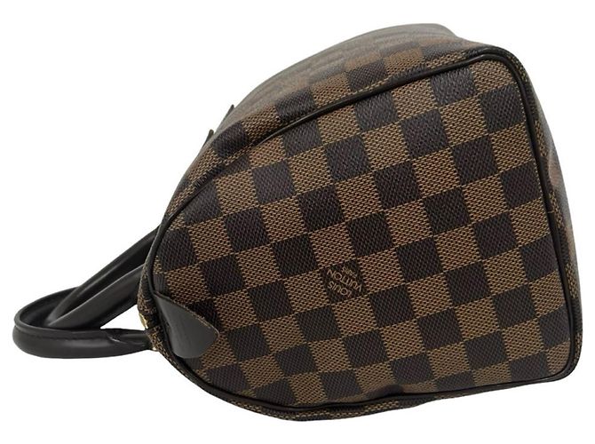 Borsa Louis Vuitton Speedy 25 motivo Damier Marrone - vista 5