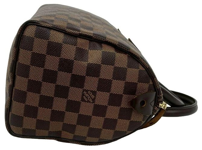 Borsa Louis Vuitton Speedy 25 motivo Damier Marrone - vista 6