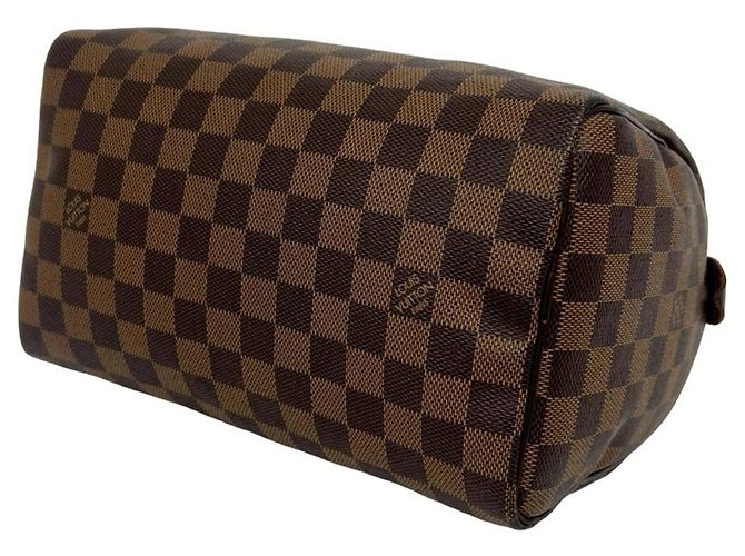 Borsa Louis Vuitton Speedy 25 motivo Damier Marrone - vista 8