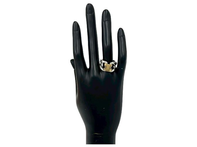 Ring Anello Hermès History in Argento e Oro Giallo D'oro - vista 2