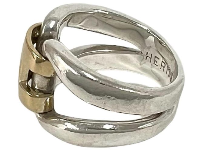 Ring Anello Hermès History in Argento e Oro Giallo D'oro - vista 4