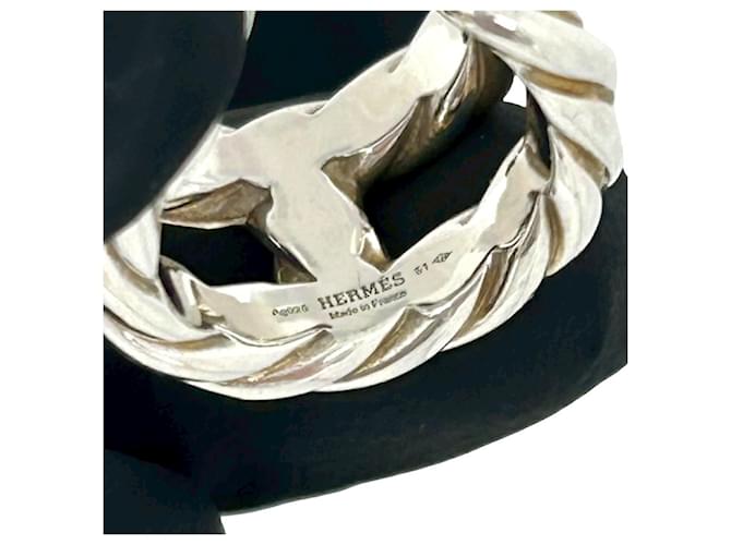 Hermès Hermes Area Band Ring Silber - Ansicht 3