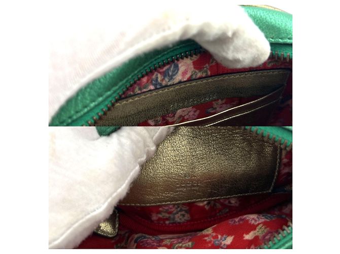Gucci Bolsa de ombro Zumi em couro matelassê metálico verde e vermelho Multicor - vista 5