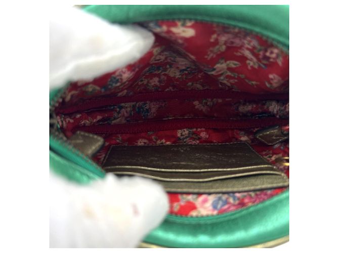 Gucci Bolsa de ombro Zumi em couro matelassê metálico verde e vermelho Multicor - vista 6