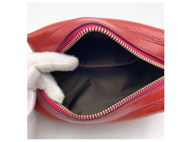 Gucci Roter Patentleder Interlocking Soho Kosmetiktasche - Ansicht 6