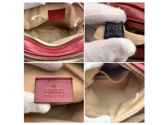 Gucci Borsa Camera GG Marmont in pelle trapuntata diagonale rossa con doppia zip Rosso - vista 5