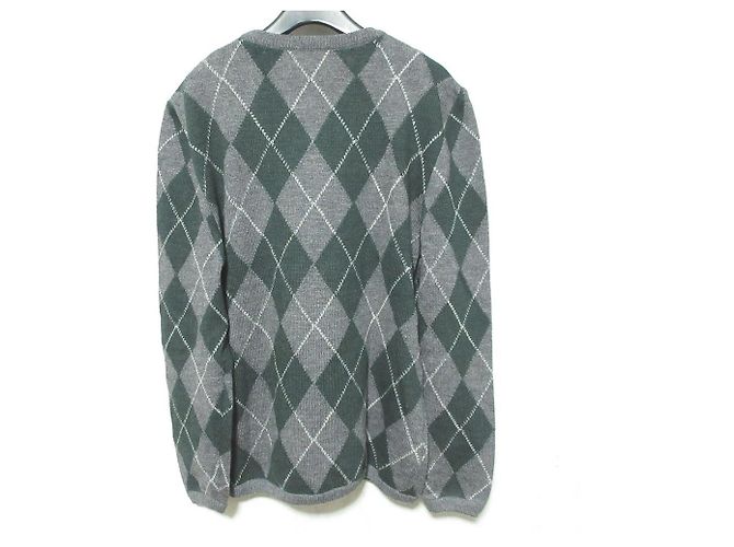 Valentino Garavani Argyle Wollstrickpullover Braun Grün - Ansicht 2