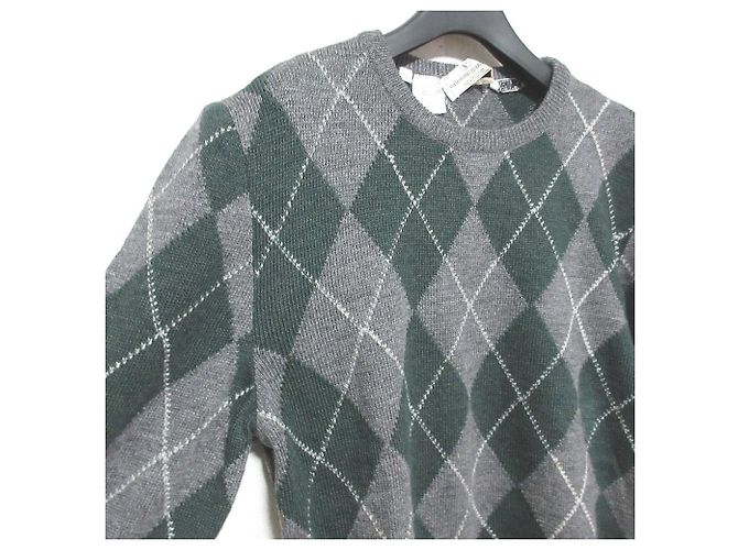 Valentino Garavani Argyle Wollstrickpullover Braun Grün - Ansicht 3