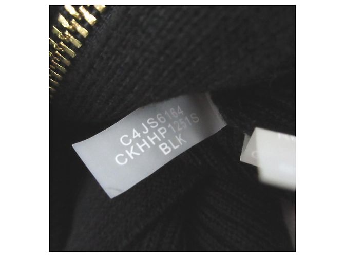 Autre Marque Calvin Klein Strickpullover mit Rippenstrick Schwarz - Ansicht 7