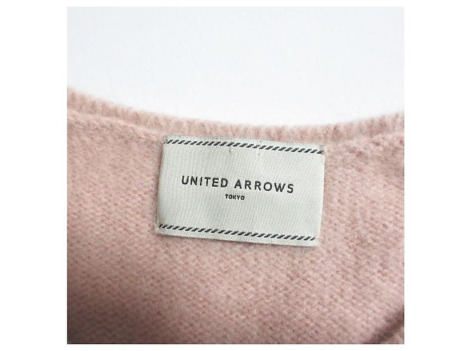 Autre Marque United Arrows Wollstrickpullover mit V-Ausschnitt Pink - Ansicht 4