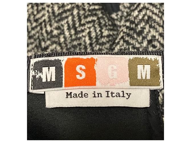 Autre Marque Falda de tweed con espiga MSGM Negro - vista 4